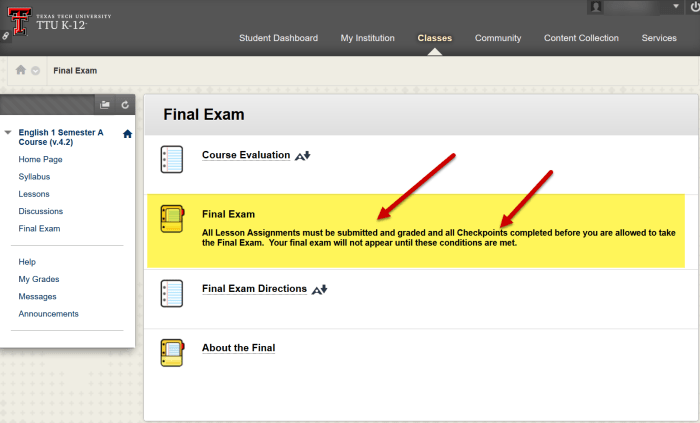 Ttu law final exam schedule