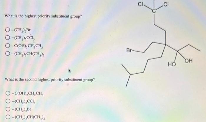 Consider the chirality center in the compound shown.