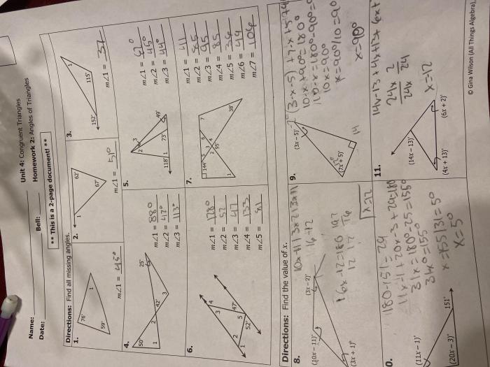 Unit 5 test relationships in triangles answer key