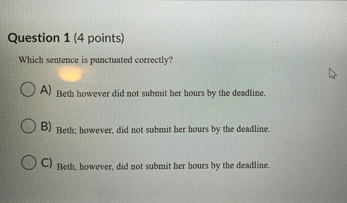 Punctuated correctly sentence solved transcribed text